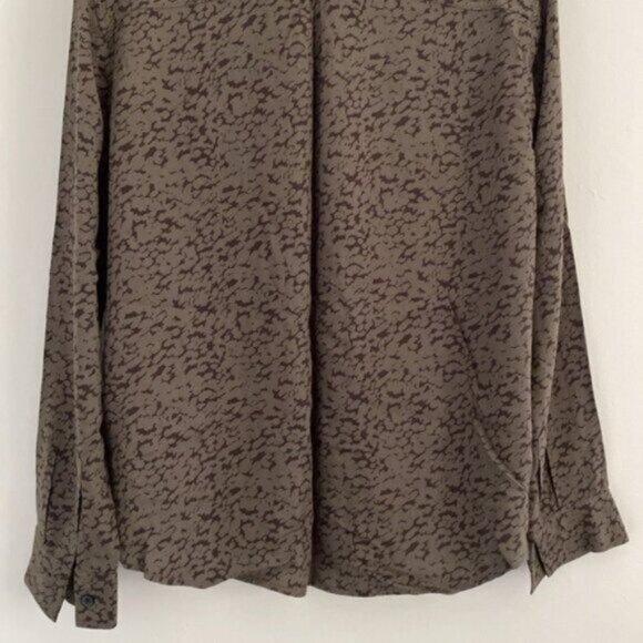 Rails Button Down Shirt Top Womens Small Green Black Print Abstract Long Sleeve - Picture 10 of 11